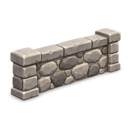 Fieldstone Half Wall