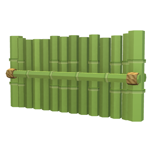 Bamboo Half Wall, built