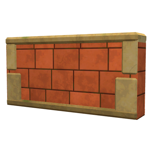 Brick Half Wall, built