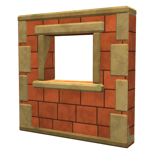 Brick Window Wall, built