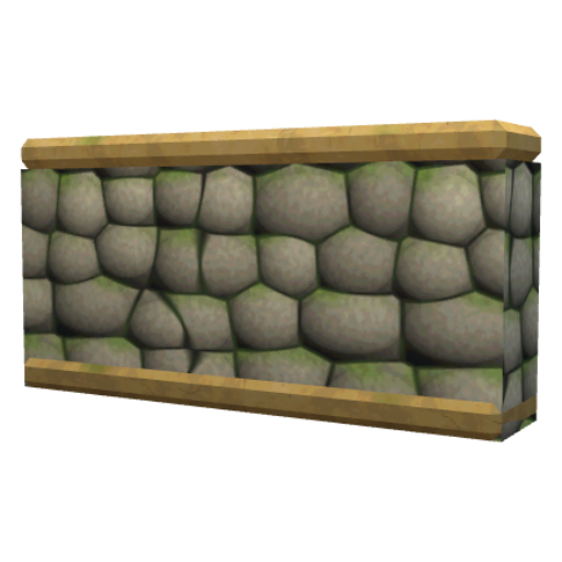 Fieldstone Half Wall, built