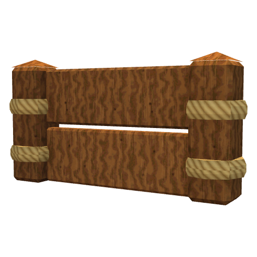 Timber Half Wall, built
