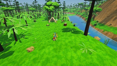 Dr. Fernwhistle's camp on the Primeval Isle